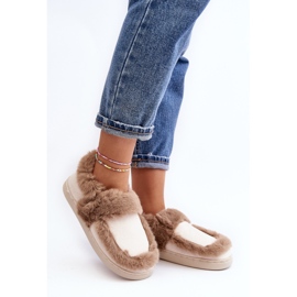 Ženske papuče s krznom Bež Sailey 1
