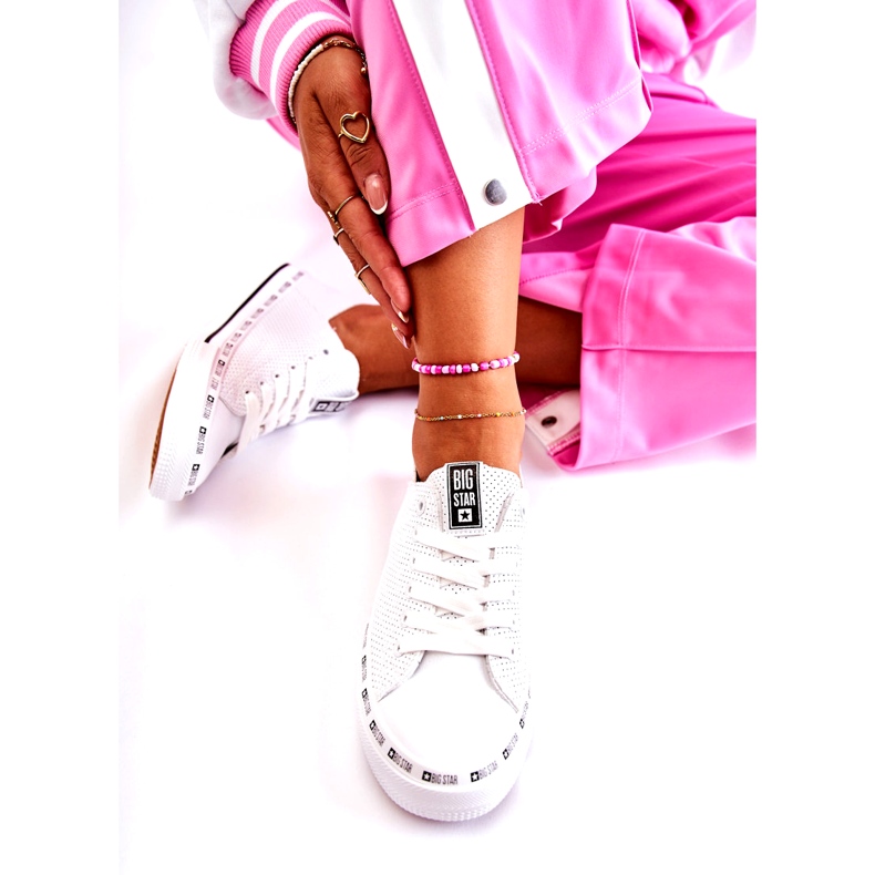 Ženske tenisice Big Star Openwork White FF274024 bijela 3