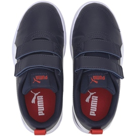 Puma Courtflex v2 V Ps dječje cipele mornarsko plave i bijele 371543 01 1