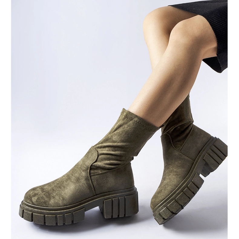 Zelene Montefusco gležnjače od eko antilop kože zelena 1