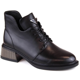 Filippo W PAW496 crne izolirane gležnjače s ukrasnom petom crna 1