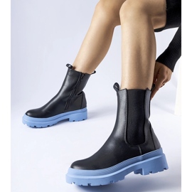 Georgette crne cipele s plavim potplatom crno 1