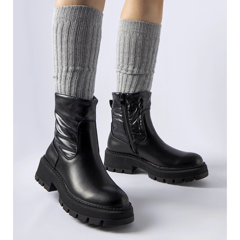 Crne gležnjače s ukrasnim gornjištem marke Garrett crna 1