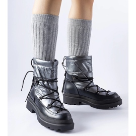 Crne i sive Eagleville čizme za snijeg s manžetom siva 1