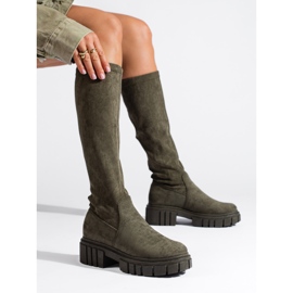 Shelovet tamnozelene natikače od brušene kože zelena 1