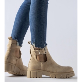 Bež gležnjače s ukrasnim Sarrazin kopčanjem 1