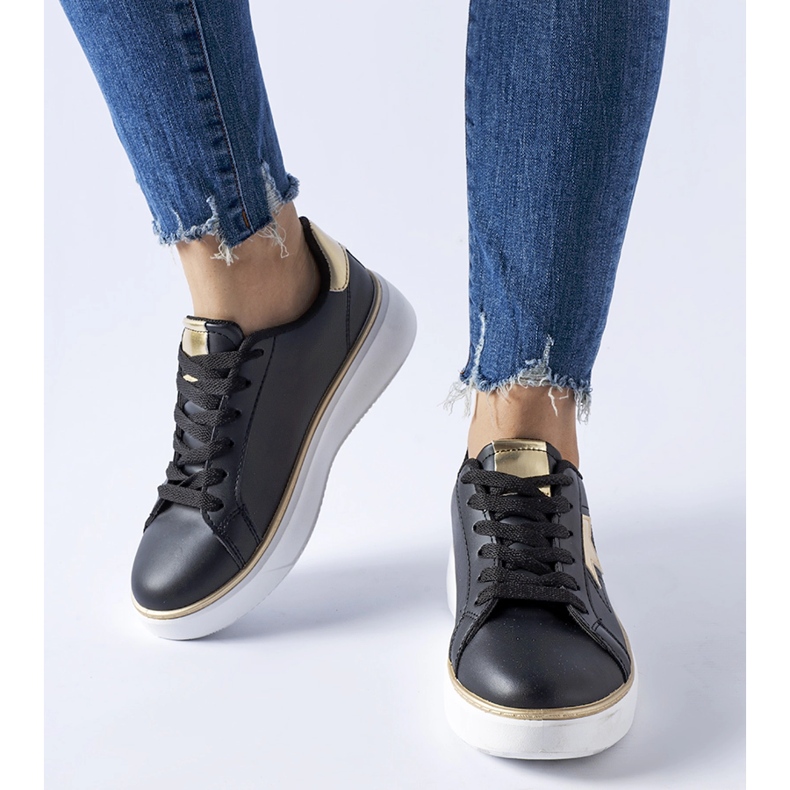 Crno-zlatne sportske tenisice Fraggle 1