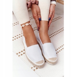 Kožne espadrile na pletenom potplatu Big Star HH274506 Bijela 6