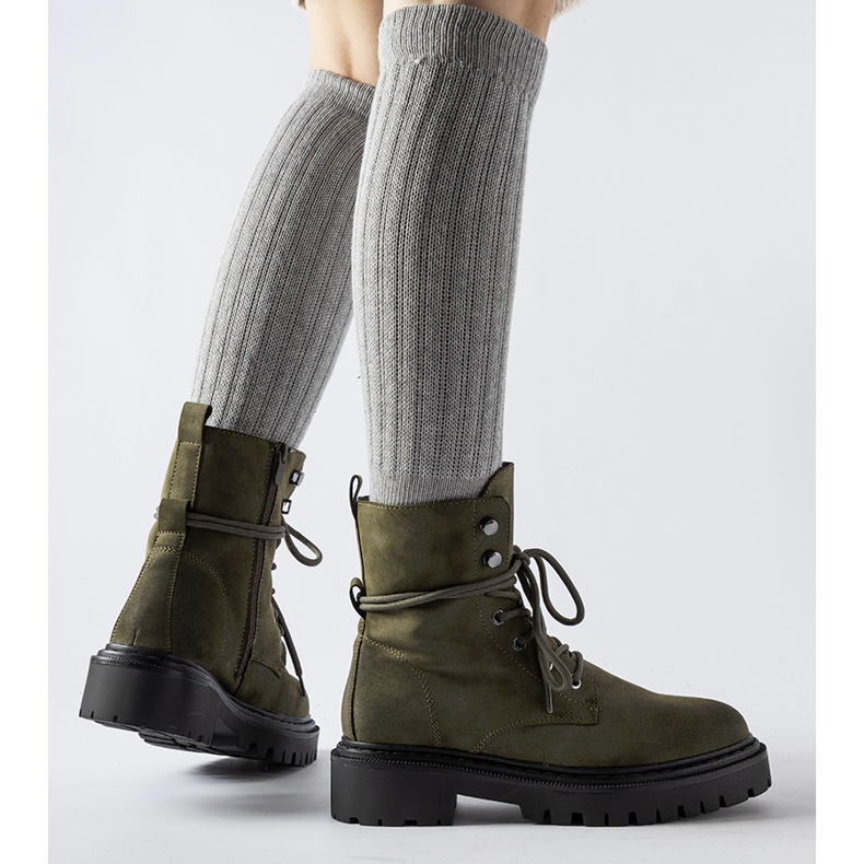 Zelene ravne čizme s Brattle štitnikom zelena 1