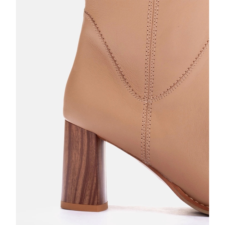 Marco Shoes Čizme s visokom petom bež 1