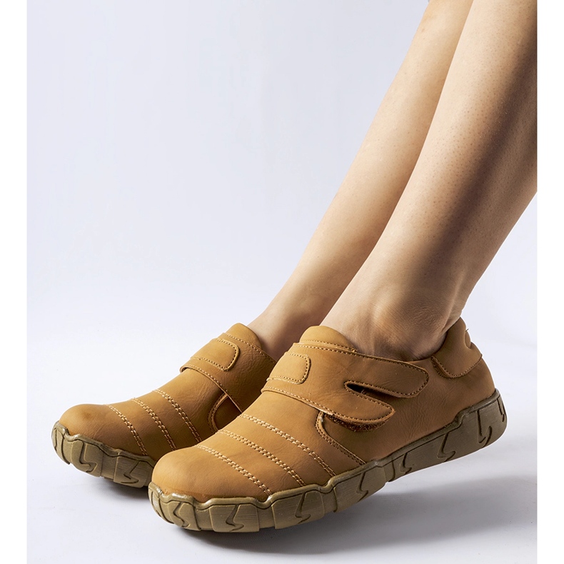 Smeđe Frencham cipele na čičak smeđa 1