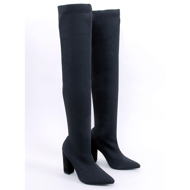 Veronica Black elastične mule na visoku petu crna 1