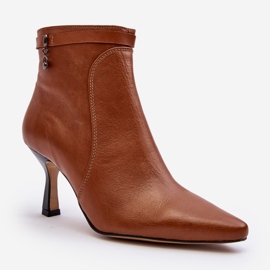 Kožne ženske gležnjače Maciejka 06301-29 Smeđe smeđa 2