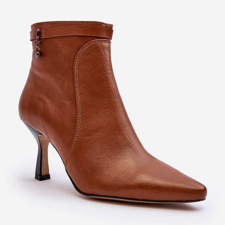 Kožne ženske gležnjače Maciejka 06301-29 Smeđe smeđa 2