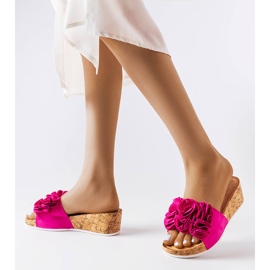 Ružičaste sandale na klin od Estella ružičasta 2