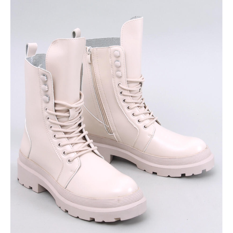 Kinchs Beige gležnjače na vezanje sa štitnikom bež 1