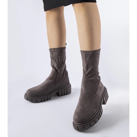 Sive Montefusco gležnjače od eko antilop kože siva 1