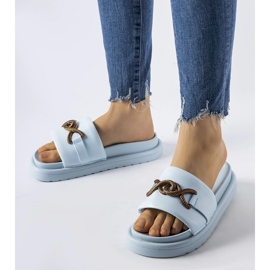 Frédérique plave japanke s platformom plava 1