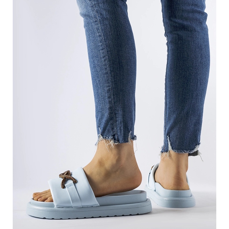 Frédérique plave japanke s platformom plava 2