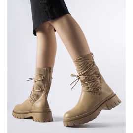 Eliot bež gležnjače s čarapama s vezama 1