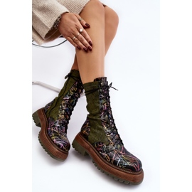 Ženske kožne radničke čizme Maciejka 06203-09 Višebojne crna 1