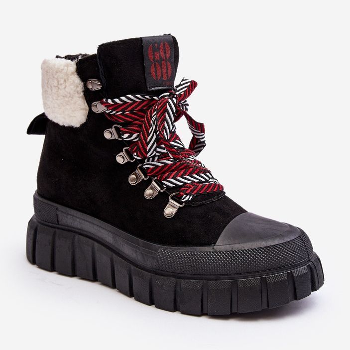 Izolirane Trapper čizme na debelom potplatu, crna Ralotta crno 1