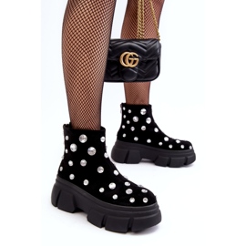 S.Barski Antilop izolirane čizme s kristalima D&amp;A MR870-83 crne crna 2