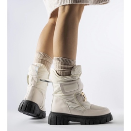 Bež čizme za snijeg s ukrasnom Athos kopčom 1