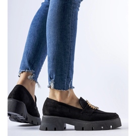 Crne mokasine ukrašene Stanislas kopčom crna 1