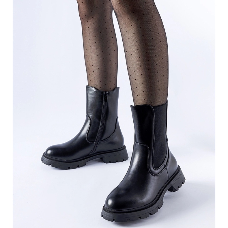 Crne izolirane klasične gležnjače Pleasanton crna 1