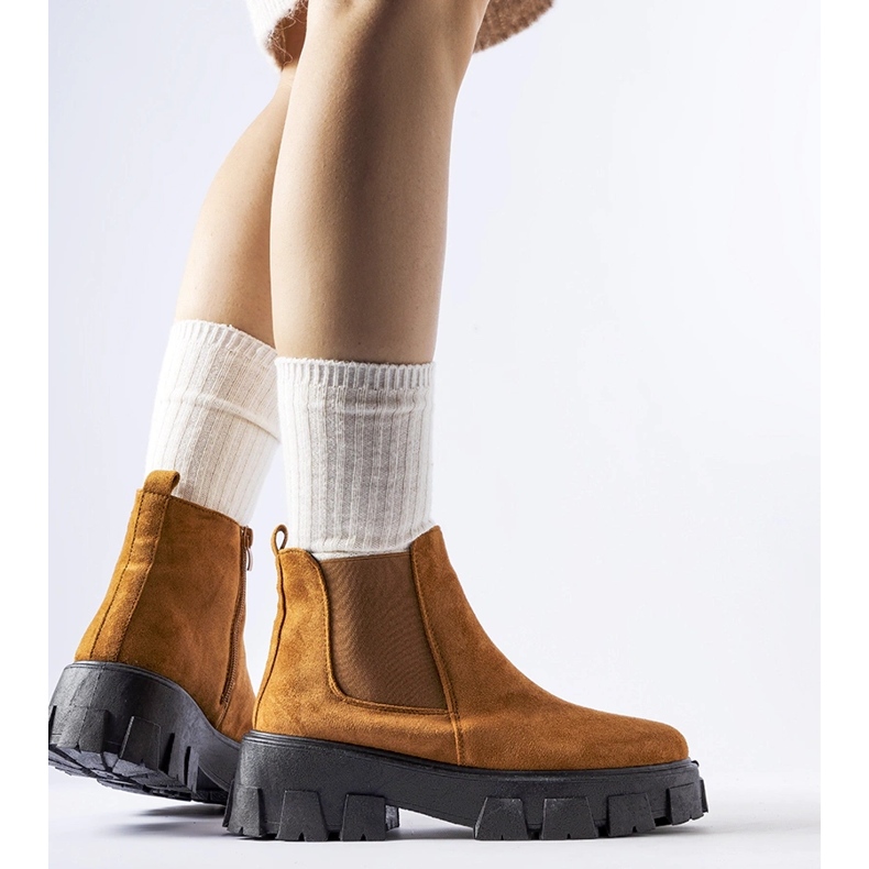 Smeđe niske cipele s masivnim Willo potplatom smeđa 1