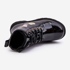 Dječje lakirane gležnjače s ukrasima, Crne Adete crna 1