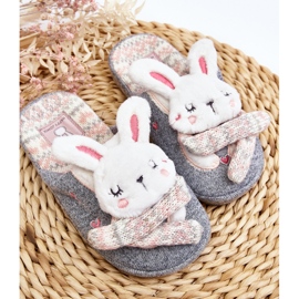 Dječje zeko papuče s debelim potplatom sive Dasca siva 2