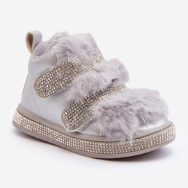 Dječje srebrne Leela izolirane čizme za snijeg srebro 2