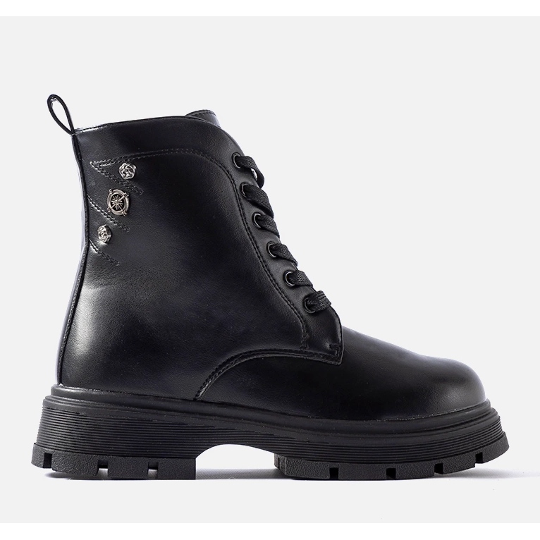 Basara čizme za djevojčice s grafitnom izolacijom crna 1