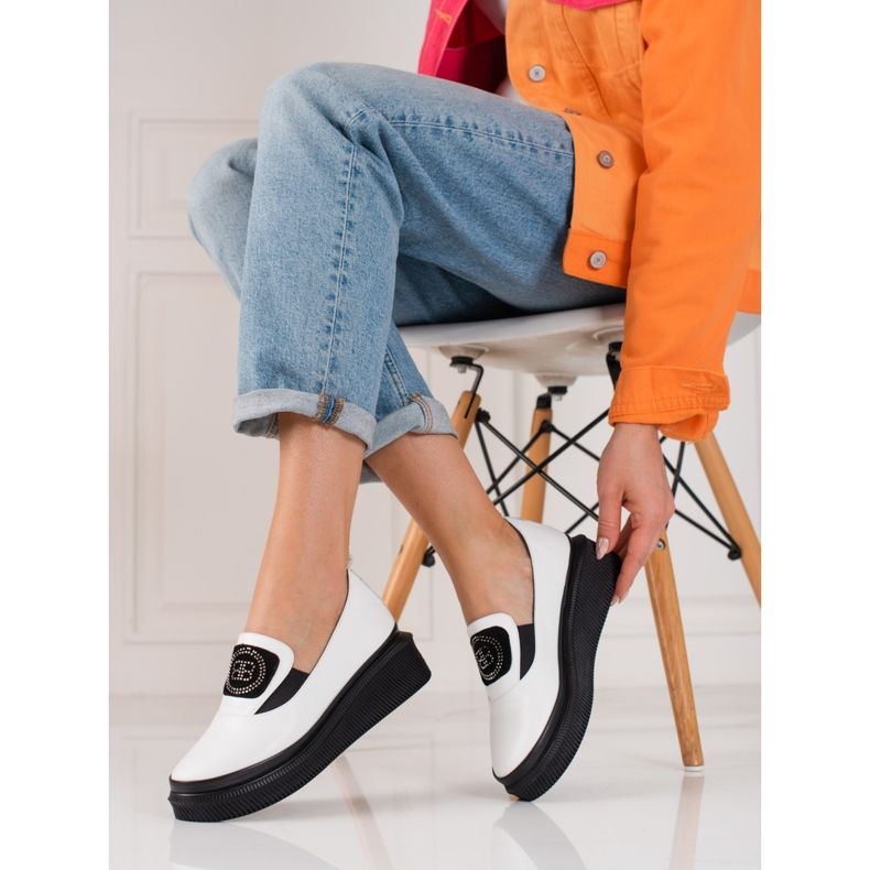 Ženske bijele kožne cipele bijela 1