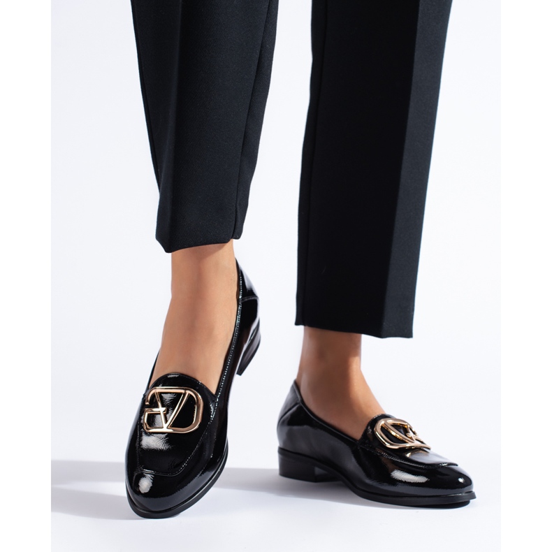 W. Potocki Ženske crne lakirane cipele Potocki crna 2