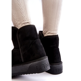 Veganske vodootporne ženske čizme snijega na crnoj platformi D.Franklin 4