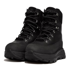 FitFlop Neo-D-Hyker vodootporne čizme za hodanje od tkanine/antilop W GP3-090 crno 4