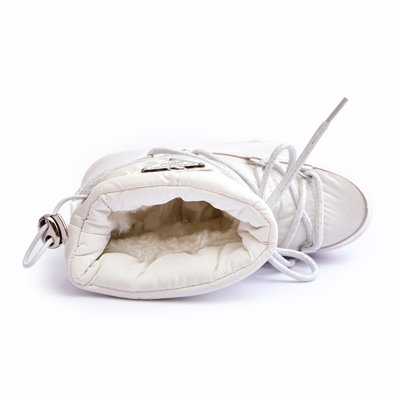 MSMG Dječje izolirane čizme za snijeg na vezanje White Colina bijela 2