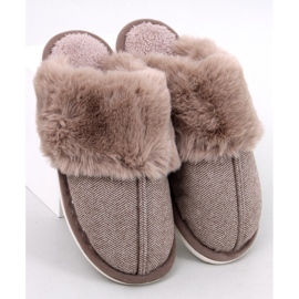 Gregory Brown muške papuče u obliku riblje kosti bež 1