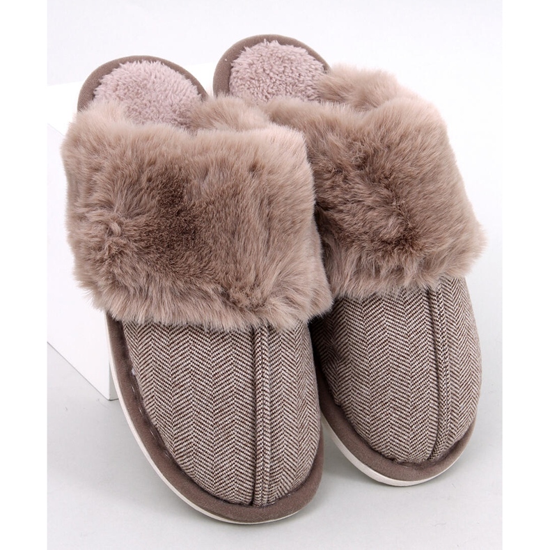 Gregory Brown muške papuče u obliku riblje kosti bež 1