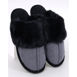 Gregory Black muške papuče riblja kost crno 1