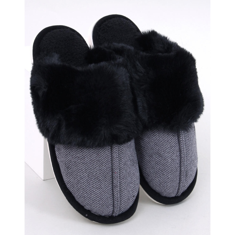 Gregory Black muške papuče riblja kost crna 1