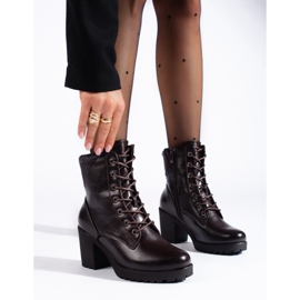 Smeđe gležnjače marke Daszyński smeđa 1