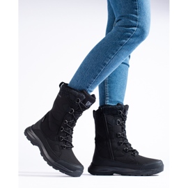 Ženske trekking cipele na vezanje DK vodootporne crno 1