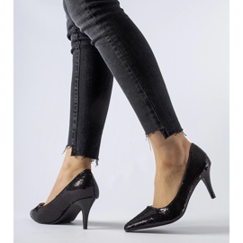 Ernesto crne šljokičaste cipele s visokom petom crna 2