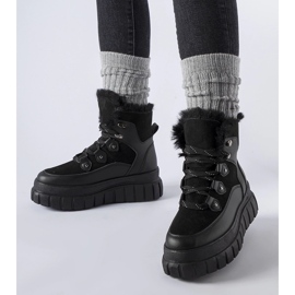 Crne gležnjače s masivnim Cervantes đonom crna 1