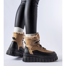 Bež gležnjače s masivnim Cervantes potplatom 1