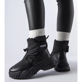 Crne Mernicco izolirane čizme za snijeg s čičkom crna 1